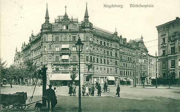 Der Bötticherplatz zur Jahrhundertwende