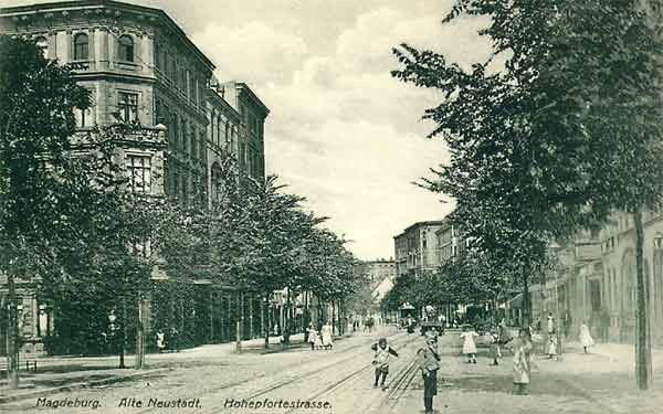Blick in die Hohepfortestraße um 1910