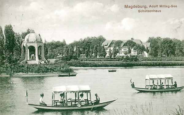 Adolf Mittag See und Schützenhaus um 1912