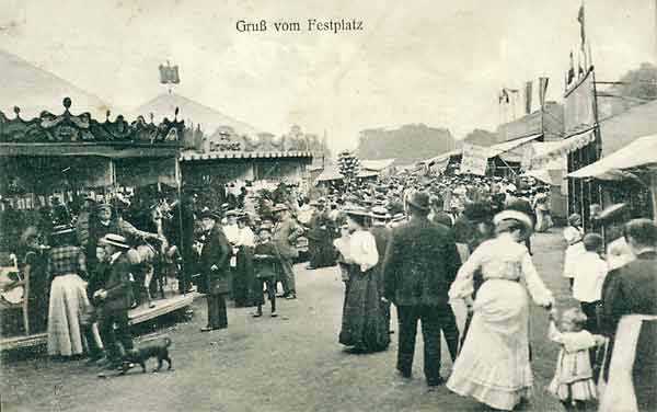Rummel auf dem Festplatz Rotehorn um 1910