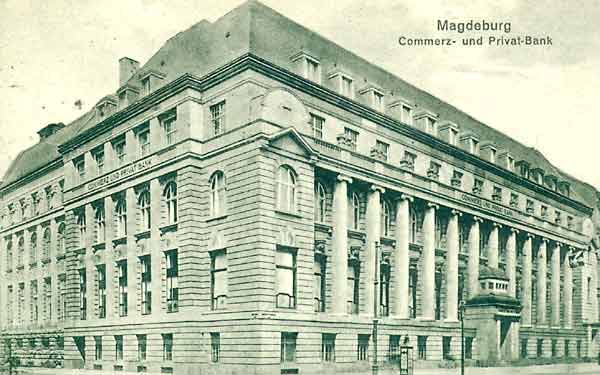 Das Gebäude der Commerz- und Privat-Bank