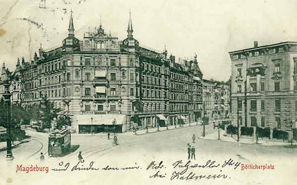Der Bötticherplatz um die Jahrhundertwende