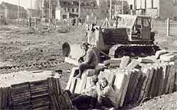 Westtangentenbau an der Ackerstra&szlig;e / S&uuml;dring April 1973
