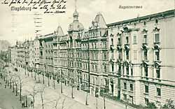 Gründerzeithäuser in der Augustastraße (heute Hegelstraße) um 1905