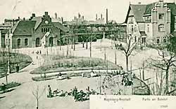 Partie am Bahnhof um 1905