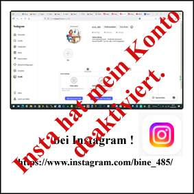 Instagramm will mich nicht, dann eben nicht - nach 1 Jahr mit 2809 Beitr�gen und 8240 Gefolgten und 1596 Follower