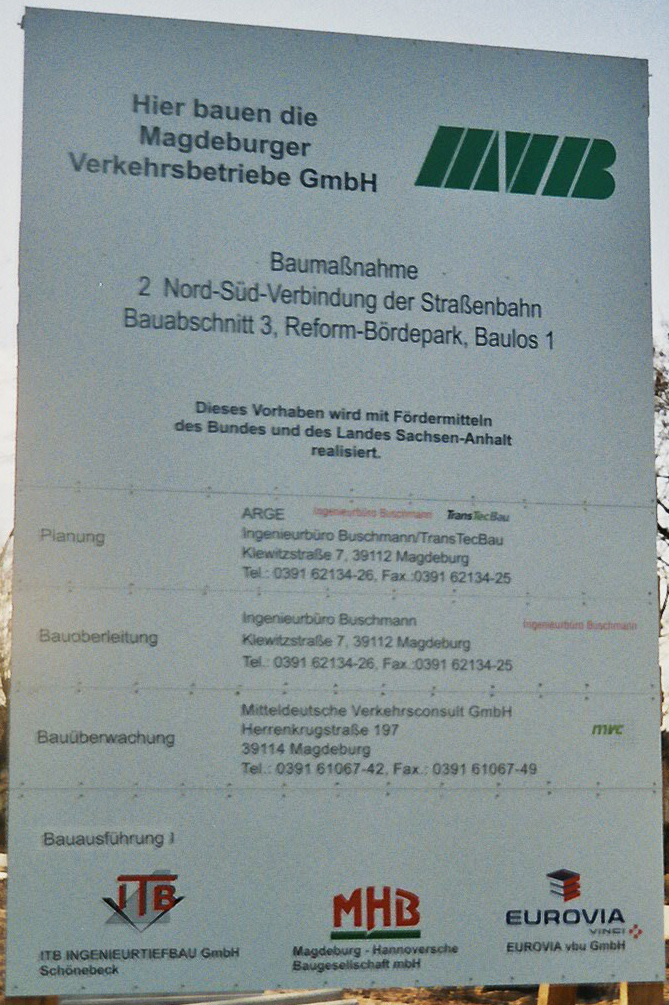 Baustellenschild