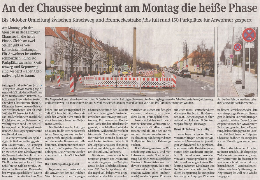 Zitat aus Volksstimme 13.1.2012