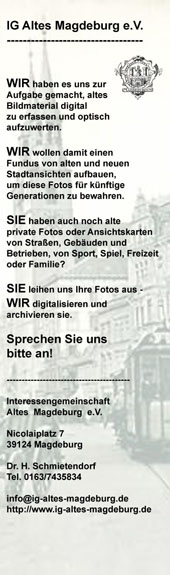 Flyer IG Altes Magdeburg e.V.