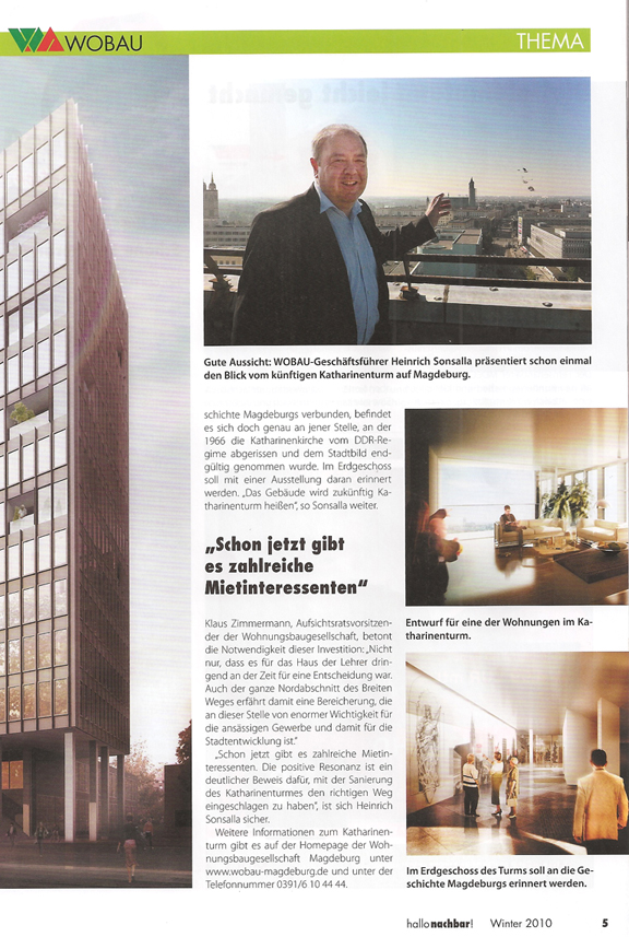 WOBAU-Zeitung 'Hallo Nachbar' Winterausgabe 2010 - HDL zu Katharinenturm