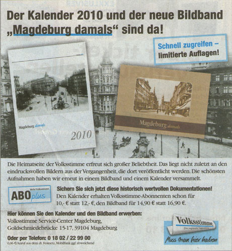 Kalender 2010 in der Volksstimme