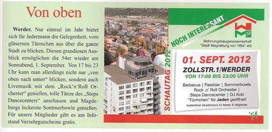 werder_Journal_der_Wohnungsbaugenossenschaft_Stadt_MD_von_1954eG_sommer2012